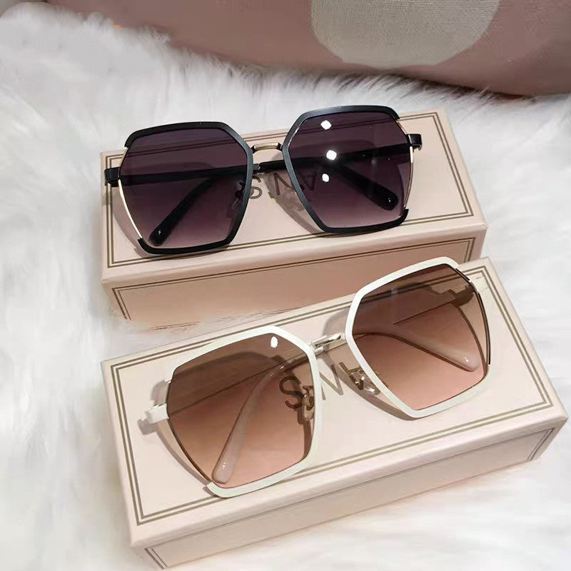 Ins Vintage Half-Frame Sunglasses